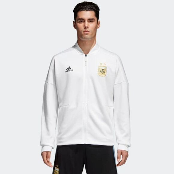 Adidas 2018 Fifa World Cup ARGENTINA Futbol AFA ZNE KNIT Track Jacket Sz M - Picture 1 of 15